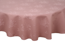 Rose Pattern round tablecloths by Milliken